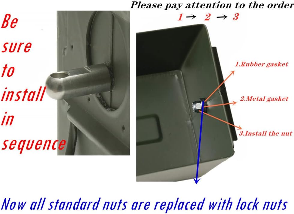 Ammo can Lock kit Metal Ammo Box Locking Hardware case Lock for 50 Cal, Fat 50, 30 Cal, 20 mm, 40 mm