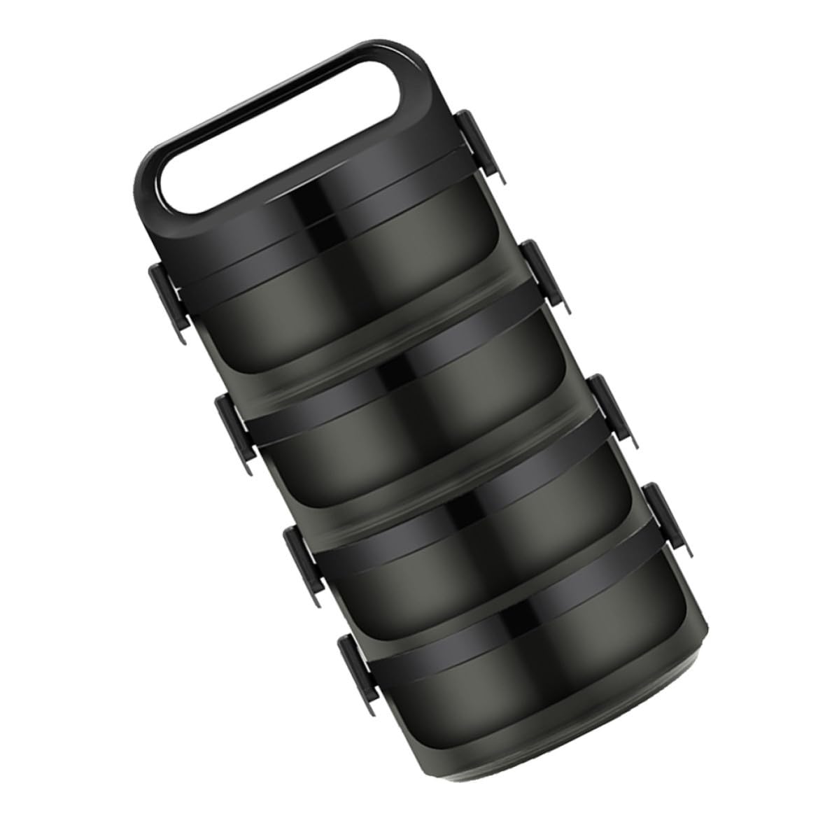 Fiambrera Térmica de Acero Inoxidable Negra Agua, Portátil para Picnic