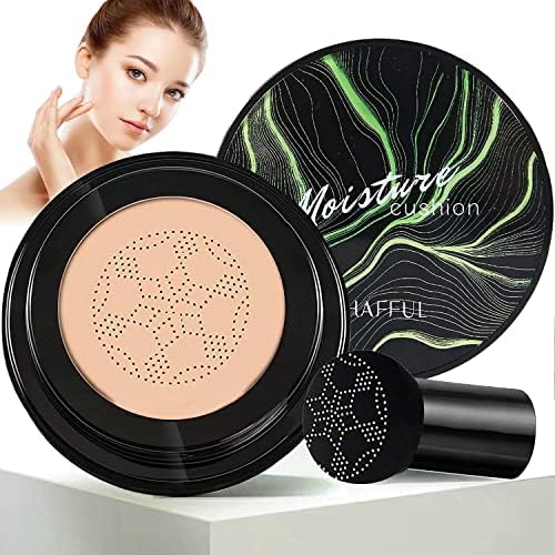ASCOKA Mushroom Head Air Cushion CC Cream Foundation, Moisturizing BB Cream Nude Long Lasting Matte Concealer Air Heads CC Cream Face Makeup Foundation (Natural)