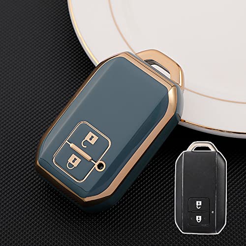 Coque de clé Suzuki Swift Wagon R accessoire protection télécommande smart remote gris