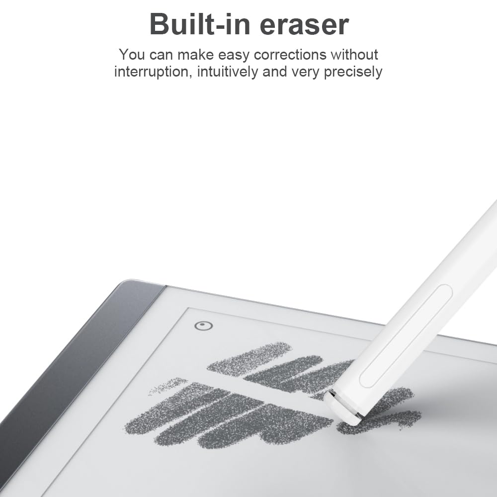 Stylus Pen für Remarkable 2/1 Stift, mit Flip Eraser & Magnetbefestigung, 4096 Druckstufen & Palm Rejection, kein Aufladen erforderlich, inklusive 6 extra Spitzen (weiß)