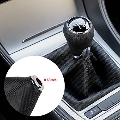 Image of Salior Dustproof Car Shift Knob Cover, Protects Gear Shift Knob & Decorate Car Interior,Universal Gear Shift Cover for Most Manual Transmission Car Truck SUV (Carbon Fiber Black)