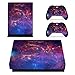 Morbuy Conception de Drapeau National Xbox One X Vinyl Decal Autocollant Skin Sticker pour Microsoft Xbox One x 1 et Le Manette x 2 Manette Set Autocollant (Ciel étoilé psychédélique)
