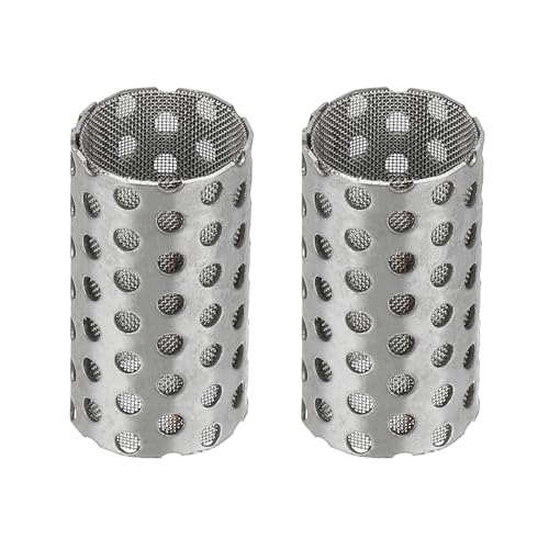 Image of PATIKIL 2pcs 15mm OD Strainer Mesh, 27mm H 80 Mesh Screen Y Shaped Strainer Filter Valve Mesh Screen 304 Stainless Steel Double Layer Strainer Mesh for Debris Pump Water Oil Separation