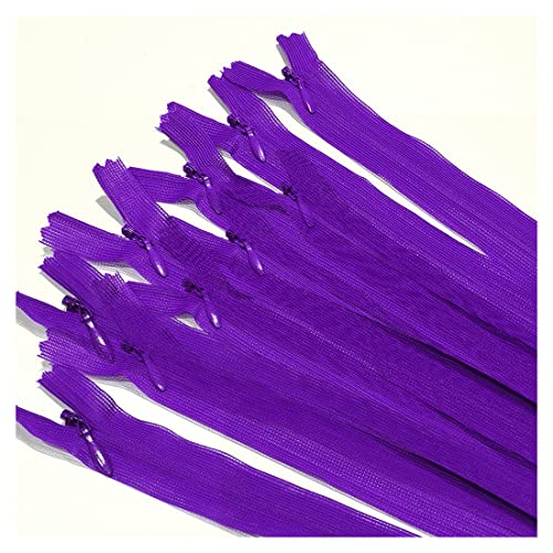 Pack of 10 Invisible Closed Zippers, Zippers in Many Sizes and Colors #3, Fine, Elegant and Discreet Zipper to Sew On Clothes