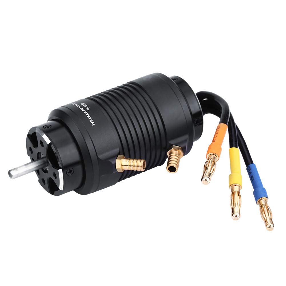 Silnik Bezszczotkowy, 4-biegunowy, 12-gniazdowy, Wysoki Moment Obrotowy 3800 KV, 1800 W i 60 000 Obr./min Bezczujnikowy Silnik do łodzi RC, Chłodzony wodą z Aluminiowym Radiatorem CNC i