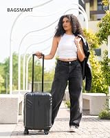 BAGSMART Expandable Carry On Luggage 22x14x9 Airline Approved, Black — image 8