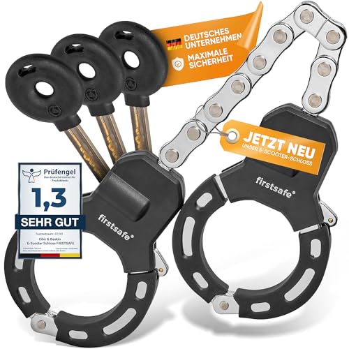 firstsafe® E Scooter Schloss - Handschellenschloss für E Roller |...