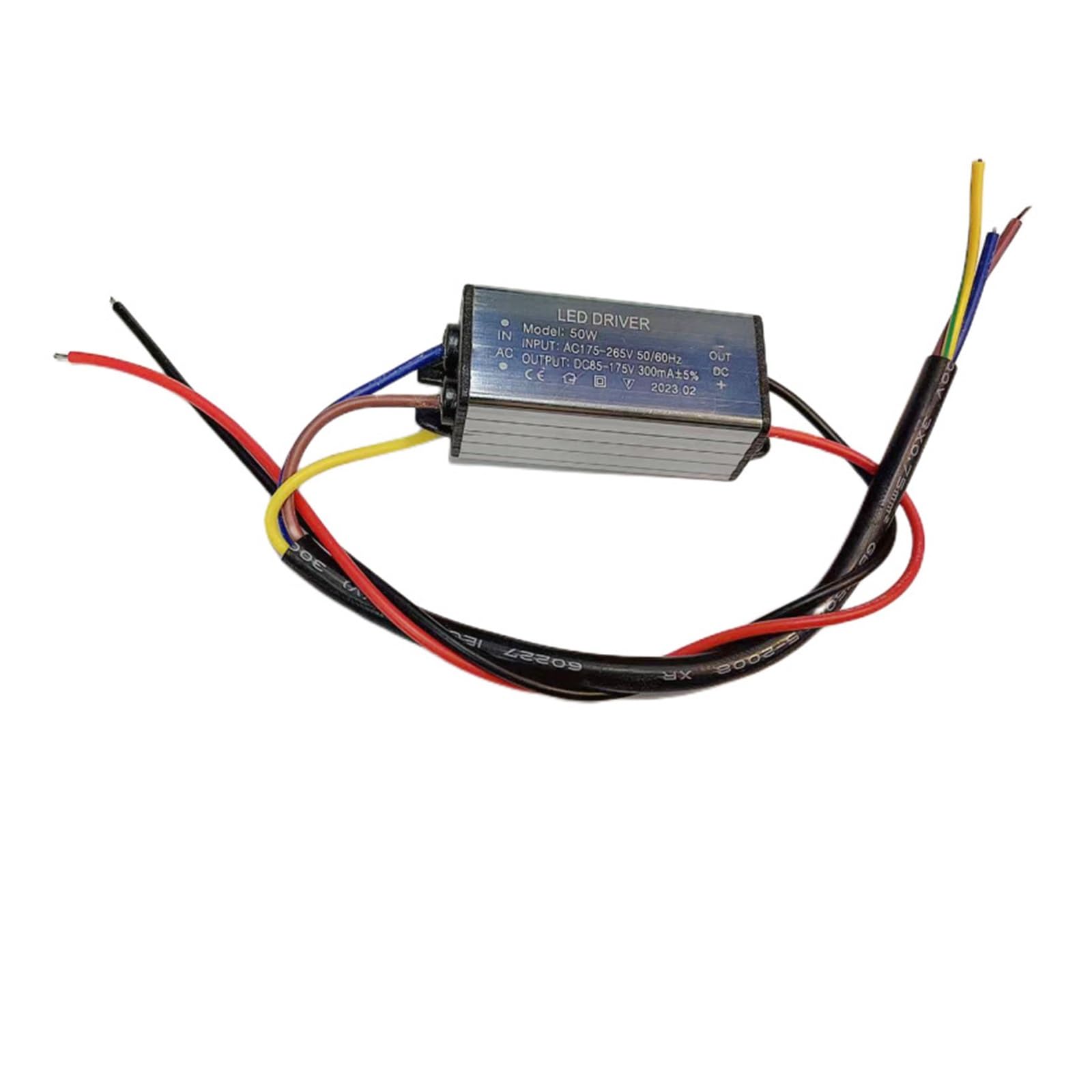 JVDDI LED Driver LED Waterproof Driver Power Supply 1-100w Full String Ceiling Lamp Wall Washer Transformer Constant Current Ballast(50w300ma Leather line)
