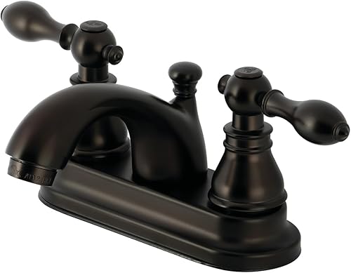 Miniatura 9 de Kingston Brass KB2601ACL American Classic - Grifo de baño central de 4 pulgadas, alcance de boquilla de 4 pulgadas, cromo pulido