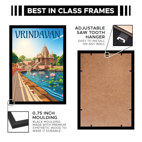 Image of CodersParadise Framed Wall Poster (12x18 Inch) | Inspirational Quote Wall Art | Minimalist Motivational Home Decor for Living Room & Office | Ready-to-Hang Display Frame (Vridavan)
