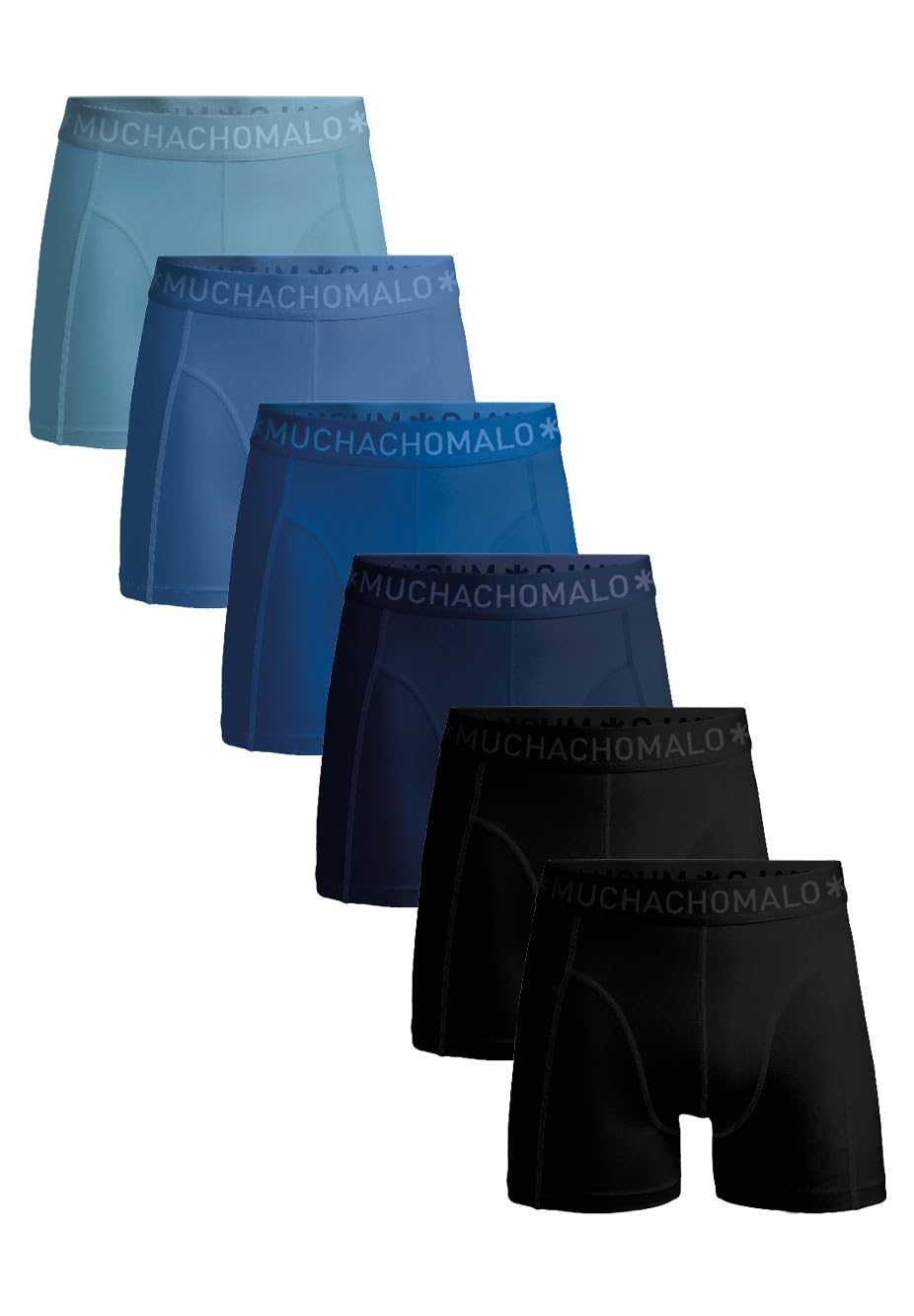 Muchachomalo Herren Boxershorts, Einfarbige Baumwoll Herrenunterwäsche, Multipack 6er Pack, Boxershorts Solid mit klassischer Passform, mit elastischem Bund