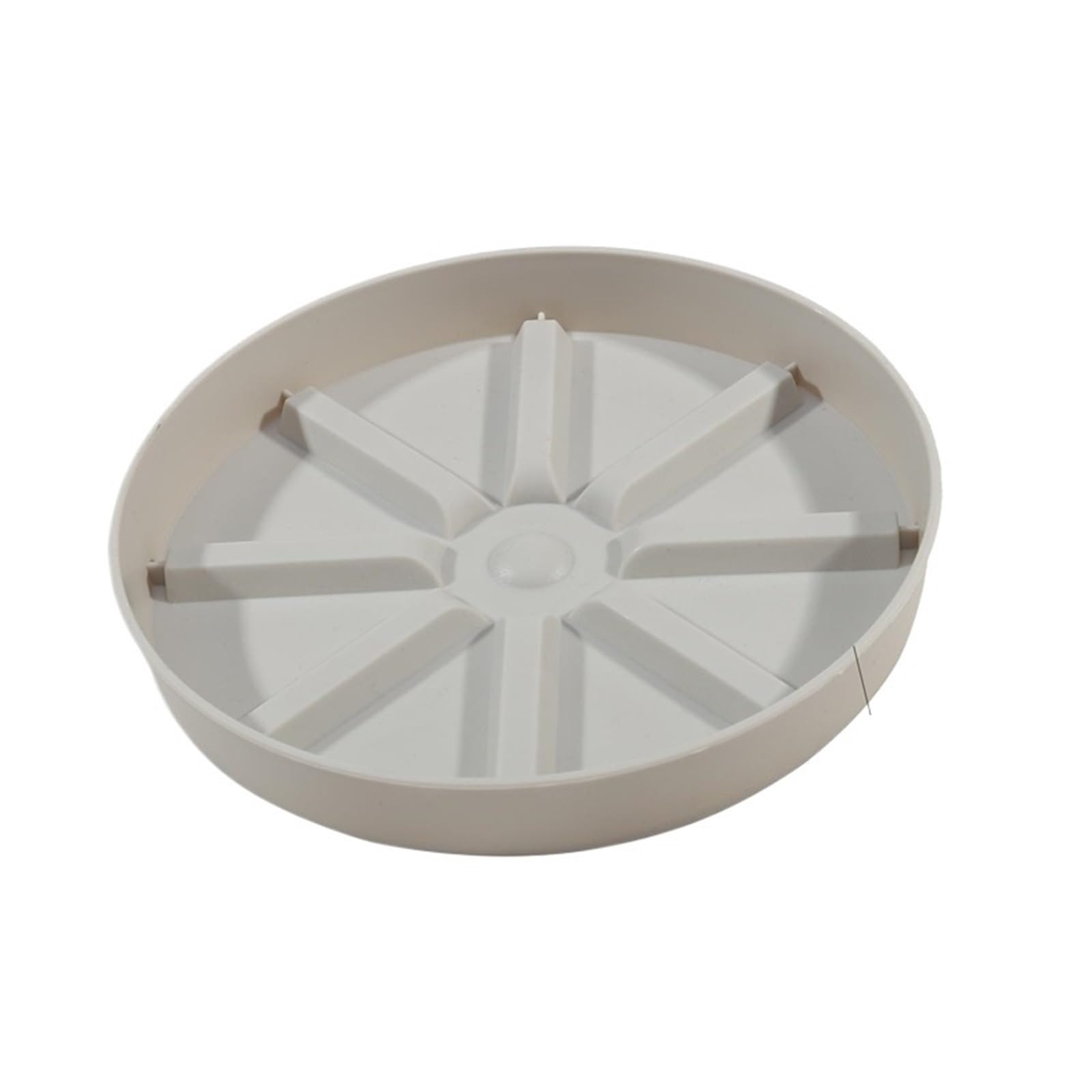 BOJHGO 6Pcs Flowerpot Plate Home Garden Thickened Flower Pot Tray Drip Trays Indoor Outdoor Plant(Beige,2.4x15.3x15.3cm)