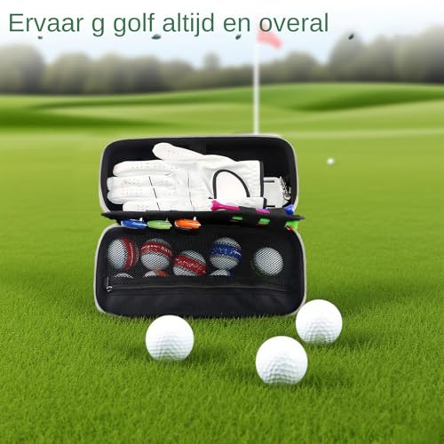 Organizador de golf de Shell duro protector con compartimento para tees 5