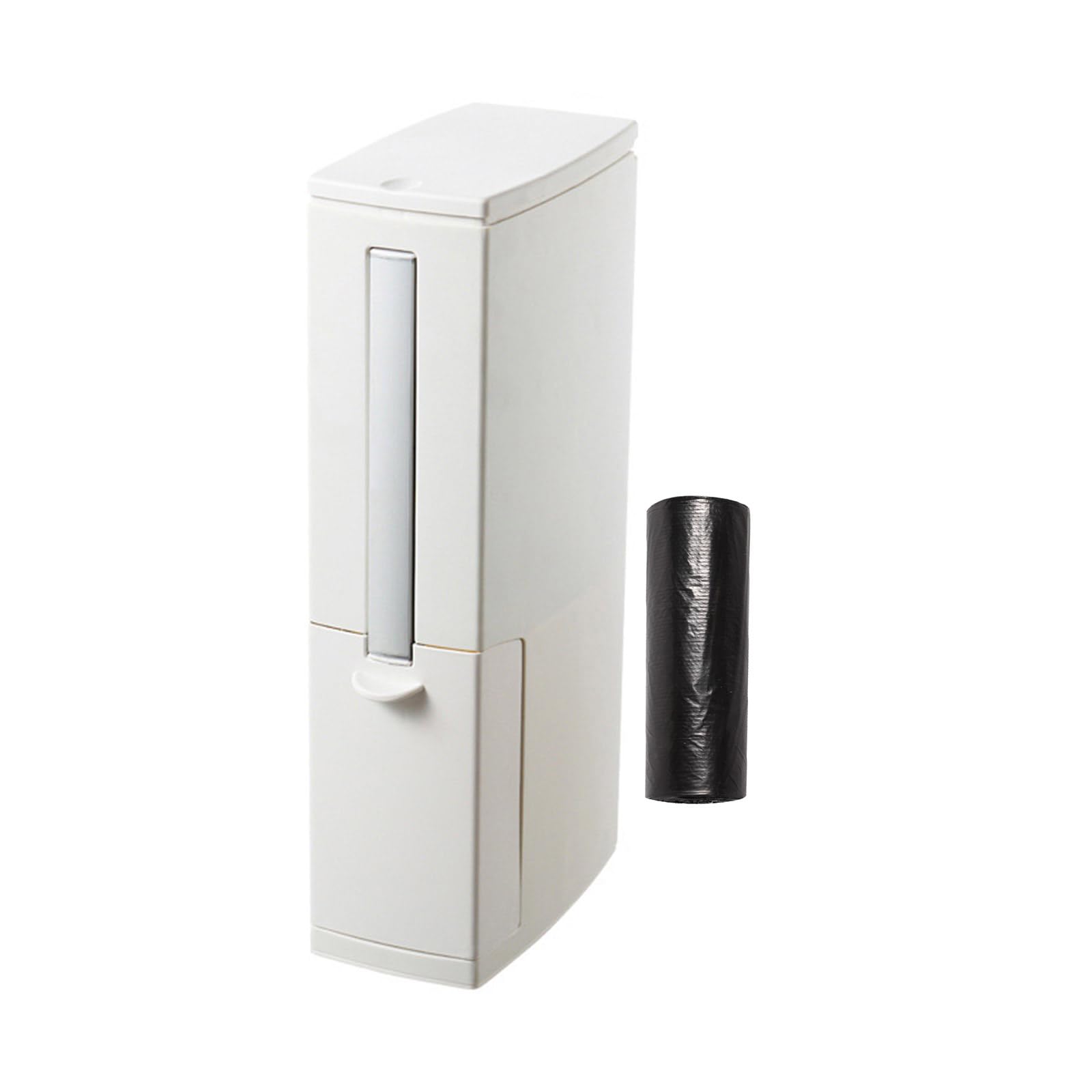 APGLSXY Press to Open Trash Can Garbage Containers Waste Bin with Toilet Brush Holder for Various Indoor Setting Waste Basket