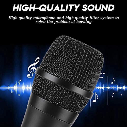 draadloze microfoon, dynamisch, handmicrofoon, VHF-systeem van metaal, met oplaadbare ontvanger voor karaoke, bruiloft, DJ, feest, toespraak, kerk, klas - Image 4