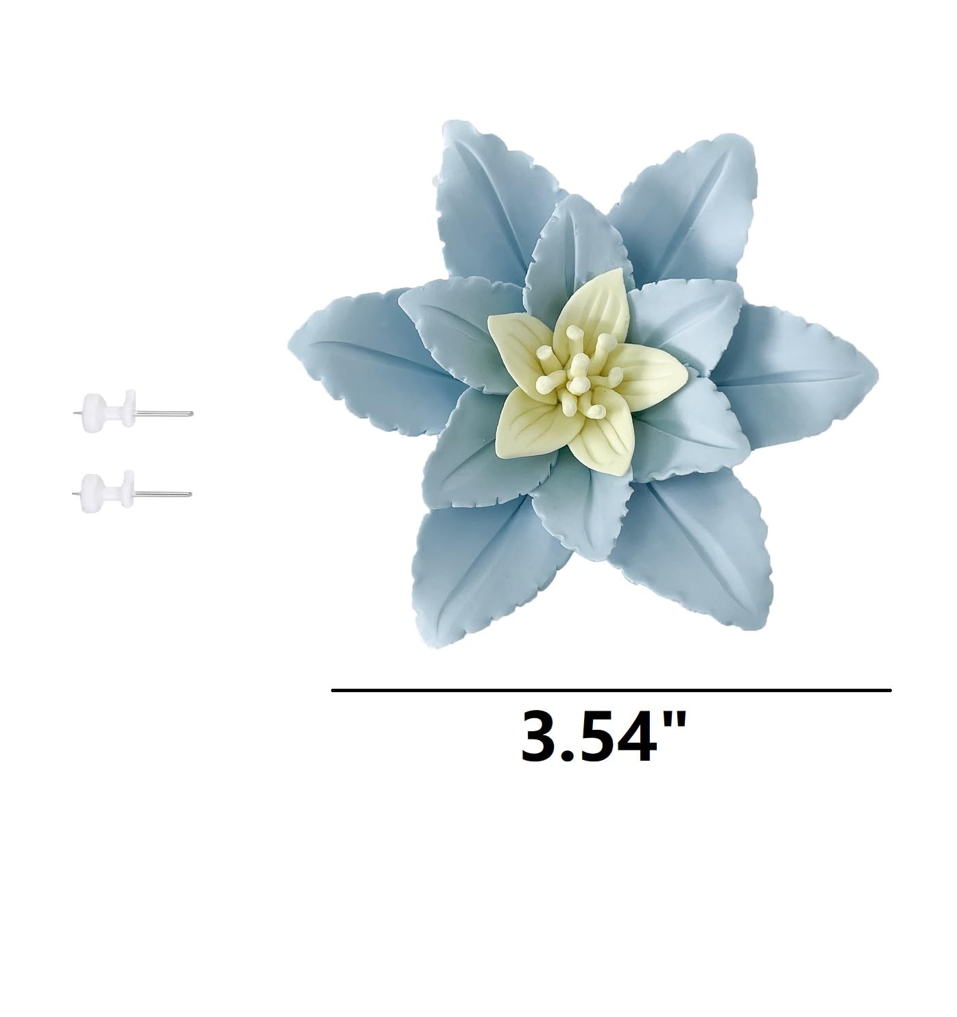 Vaccaria Hispanica, decorazione da parete in ceramica, scultura di fiori in ceramica fatta a mano, scultura artistica da parete 3D fatta a mano, decorazione da parete in porcellana per casa, corridoio