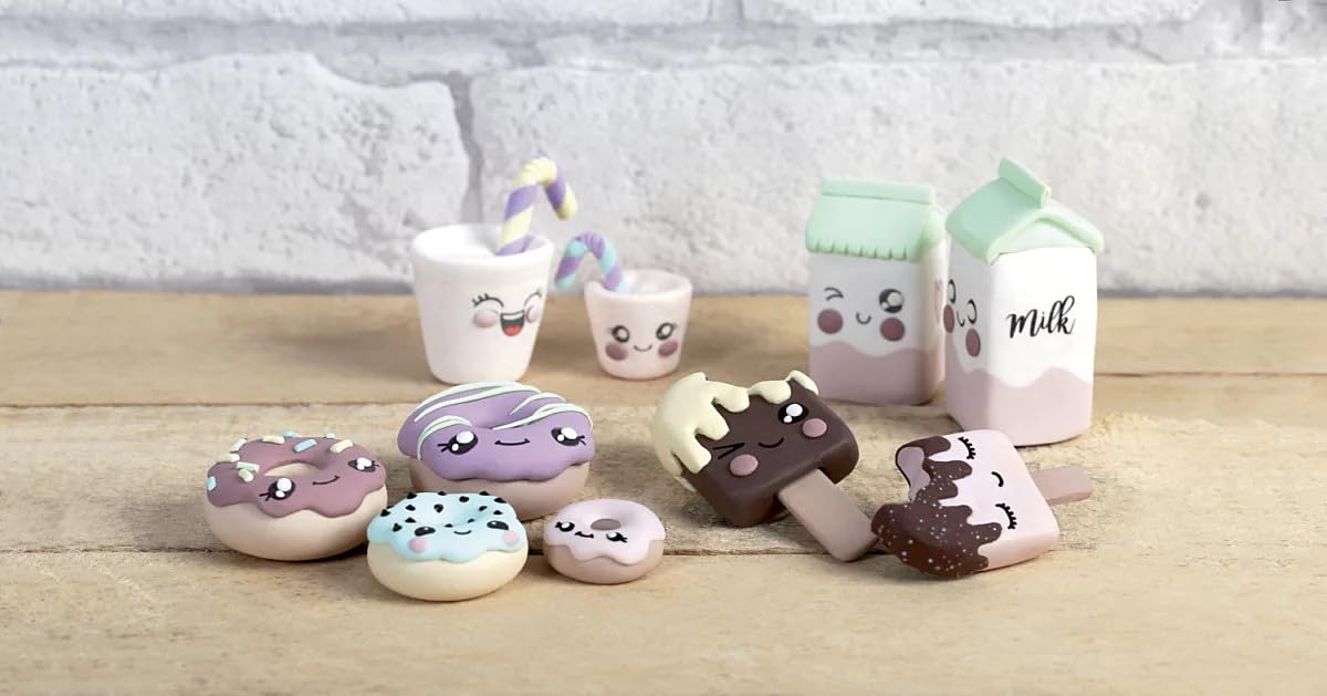 Mallette figurine Fimo - Kawaii family - 18 pcs