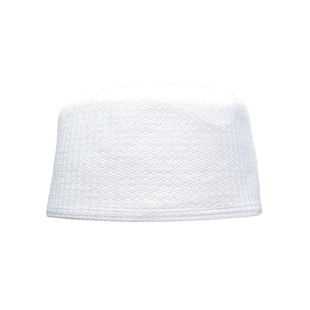 ICH Islamic Cap Namazi Topi Muslim Prayer Cap (Model no. W-36) Height- 9cm (White)-image-42