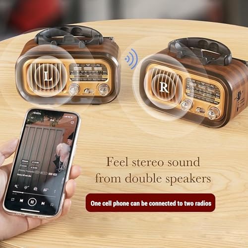 Radio Retro Portátil AM FM Jectse con Panel Solar miniatura 3
