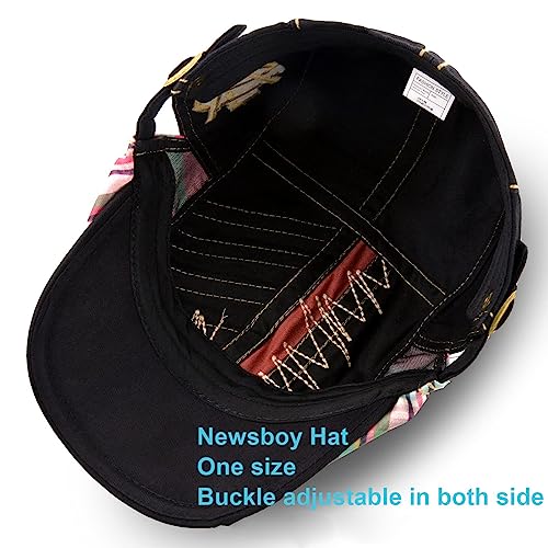 Image of M MOACC Men Beret Hat Cotton Adjustable Newsboy Hats Cabbie Gatsby Cap Driving Flat Caps