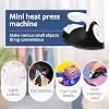 Honoson Mini Craft Iron Mini Heat Press Small Iron 3.93 x 2.36 x 2.76 in Portable Handy Tiny Flatiron with Charging Base Accessory for Fuse Bead Patch DIY Heat Transfer Vinyl(Black)