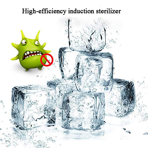 JMFHCD Eiswürfelmaschine 10 kg/24h Eiswürfelbereiter, Einzel Produktionszeit 10-15 min/12 pcs, Wasser Manuell Hinzufügen… – Bild 5