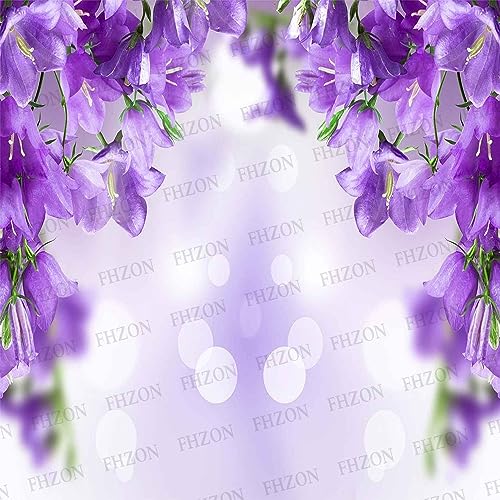 Fondo Fotográfico Floral Bokeh Morado 8x8ft miniatura 5