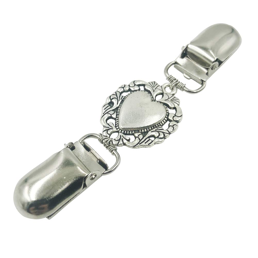 Clip de cardigan Corazón Suéter Clips para mujeres Camisa Clips de vestir Clip trasero Cinch