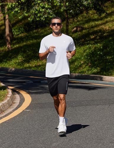 Image of PINSPARK Workout Shirts for Men UPF 50+ Quick Dry Athletic Gym Tee Shirts Mens Short Sleeve Running Cooling Swimming T-Shirt