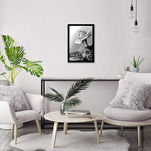 Americanflat 12x18 Poster Frame with Polished Plexiglass - Black Picture Frame - Wide Photo Frames Made of Engineered Wood for Vertical or Horizontal Wall Display - Epic Collection - Black