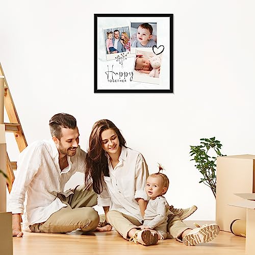 Image of Mad Masters Customized Collage Photo Frames for Wall, Personalised Photo Frame with Photo Upload for Couple, Family, Kids in Bedroom, Living Room and Gift (Happy Together)