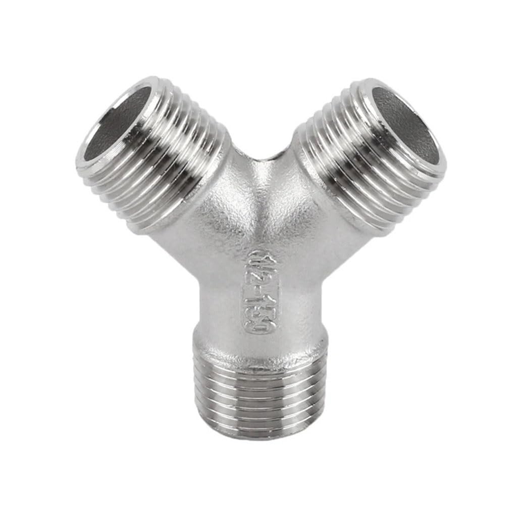 1/4" 3/8" 1/2" 3/4" 1" 1-1/4" 1-1/2" 2" Trójnik z gwintem zewnętrznym w kształcie litery Y, Trójniki ze stali nierdzewnej 304 w kształcie litery Y, Łączniki rurowe, 1 szt(DN25)