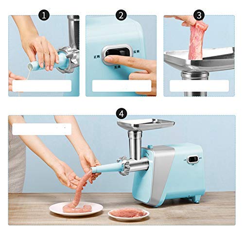 AYDQC Edelstahl Fleischschleifmaschine Mühle Fleischschleifer Haushalt Elektrische Kleine Multifunktionsübliche… – Bild 3