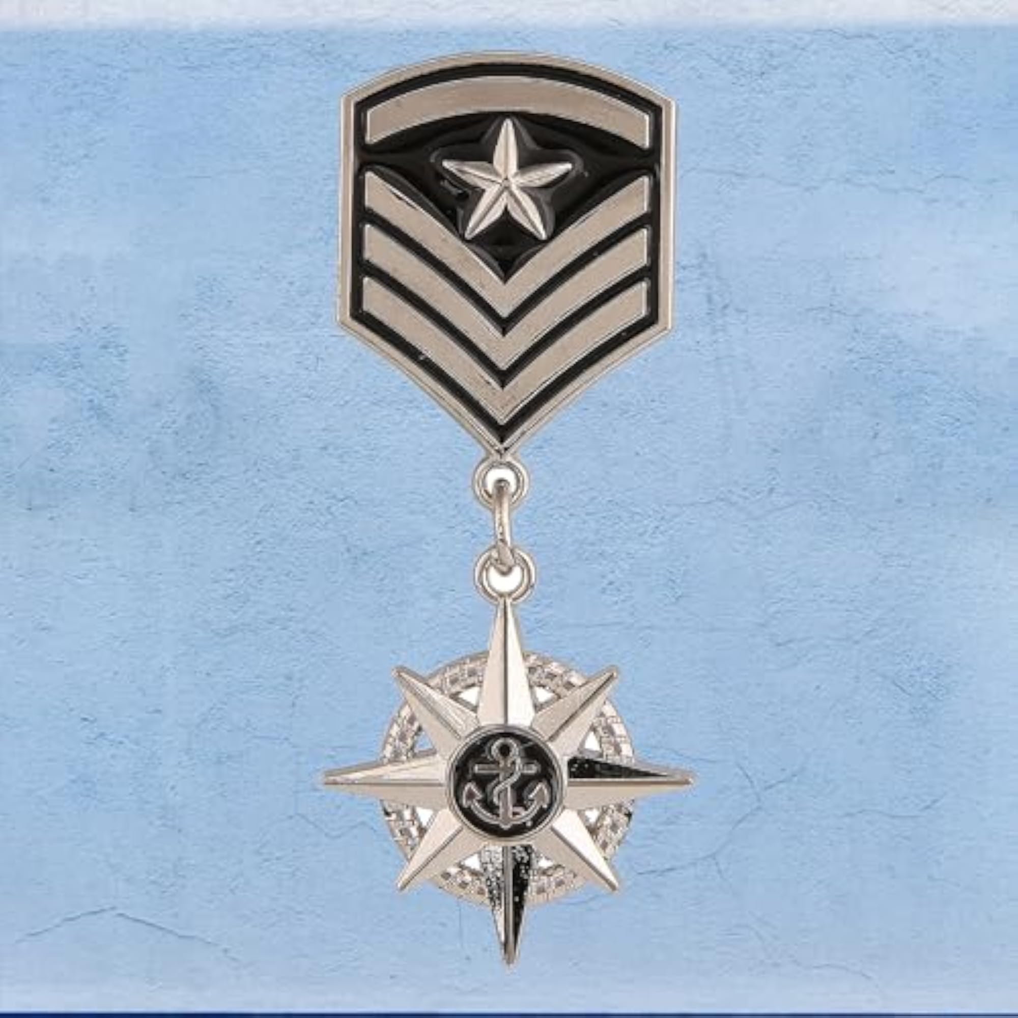 Brass Medal Shape Lapel Pin Brooch for Men