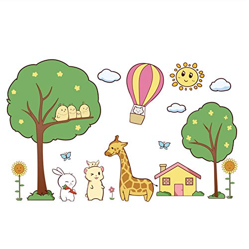 Dibujos animados ratón conejo jirafa anmial pegatinas