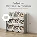 Humble Crew Toy Storage Organizer with 9 Removable Storage Bins for Kids Playroom, 3-Tier Toddler Toy Organization and Storage, Grey/White