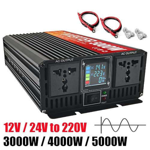 Onduleur à onde sinusoïdale 5000W 24V pour utiliser vos appareils 220V partout