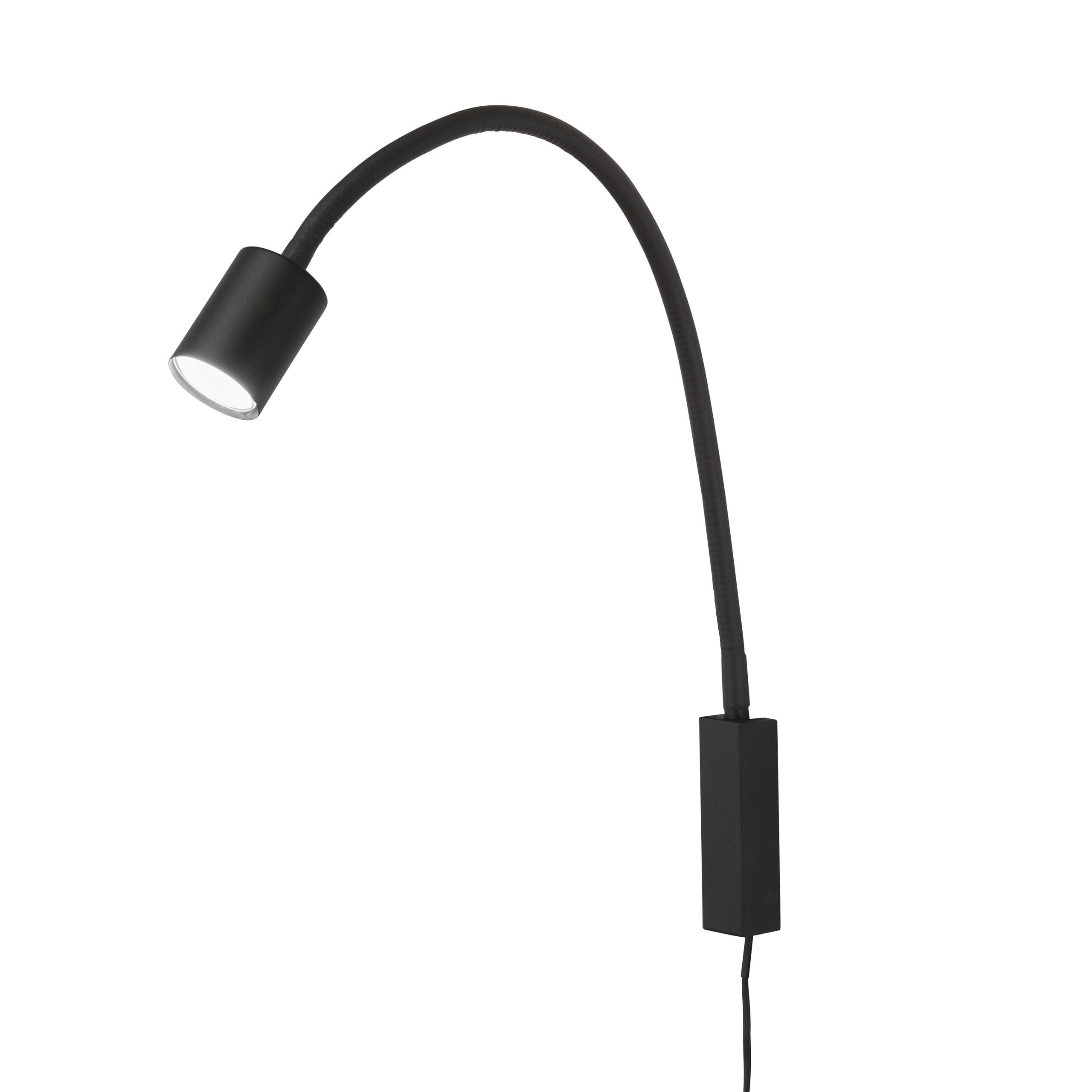 Fischer & Honsel Justi 30498 Bed Light Flex Spotlight Light Sand Black W 6 cm H 52 cm A 40 cm with Switch Switchable 1x GU10 LED Max. 4 Watt 3000 K 320 lm EEG: G