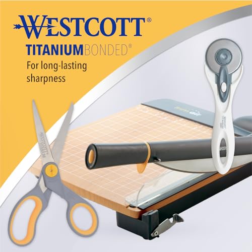 image for Westcott 5-Inch Micro-Tip & 8-Inch Bent Craft Fabric Scissors - Titani