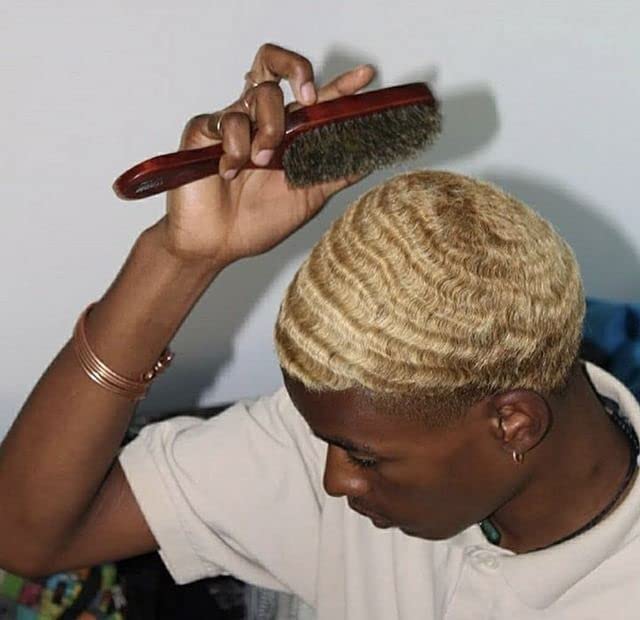 Voloria 10 x 8 pulgadas, encaje completo de ondas africanas, postizo afro rizado negro para hombre, sistema de reemplazo de cabello humano brasileño