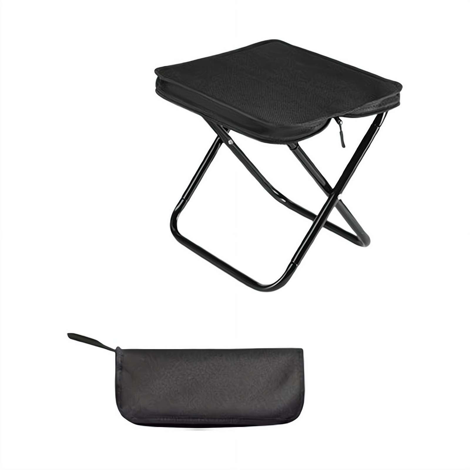Multifunctional Portable Folding Pencil Case Stool, Folding Mini Outdoor Camping Stool, Foldable Lightweight Hunting Seat With Zippered Carrying Bag, Folding Slacker Chairs for Fishing Travelling