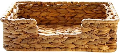 Cestas de almacenamiento de paja bohemias cajas de almacenamiento de escritorio bohemias decorativas tejidas a mano, cestas de cuerda de papel