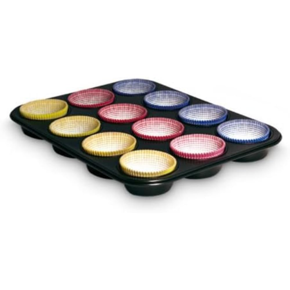 Guardini 89913 muffin-kek kalıbı, teflon, gri, 36 x 26.7 X 2.2 cm