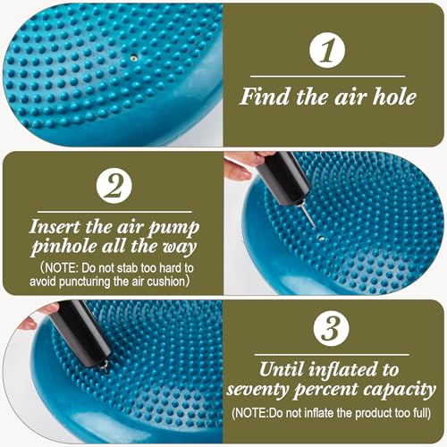 Image of Libima 4 Pcs Wiggle Seat for Kids Inflated Wobble Cushion | 13'' Sensory Flexible Seating for Classroom Elementary, Balance Disc for Student Adults Pet Training Office School Home Chair