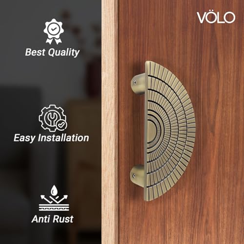 Image of VOLO Main Door Handle - Heavy Duty Pull Handle for Wooden & Glass Doors in Home, Office & Hotel Use (Model: S-626) - Pack of 1 Set (Antique - 96MM)
