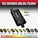 Flowmaster 50 Series Delta Flow® Chambered Muffler – 3.00” - Offset In/Center Out – Moderate Sound – 16-Gauge Aluminized Steel – Perfect for daily-driven Performance Vehicles & Passenger Cars 943051