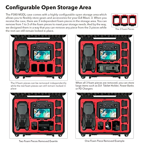 Symik P380-M3Dl Mavic 3 Dual Layer Waterproof Hard Case For Dji Mavic 3 Classic/Mavic 3 / Cine/Fly More Combo, Mavic 3 Classic With Dji Rc/Rc Pro/Rc-N1 Remote, Fits Landing Pad, Ipad, Accessories #TOP4