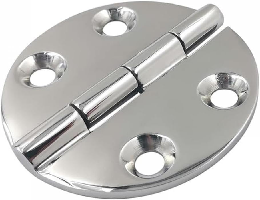 Alastin 316 Stainless Steel Casting Flat Hinge Compatible with Cabinet Doors and Round Cast Strap Deck Hinge Compatible with Boat Hardware Compatible with Various Applications