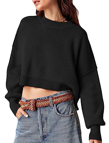 トップス O project Loose Fit Chunky Crew Knit JJXX crew neck chunky knit sweater in brown | ASOS